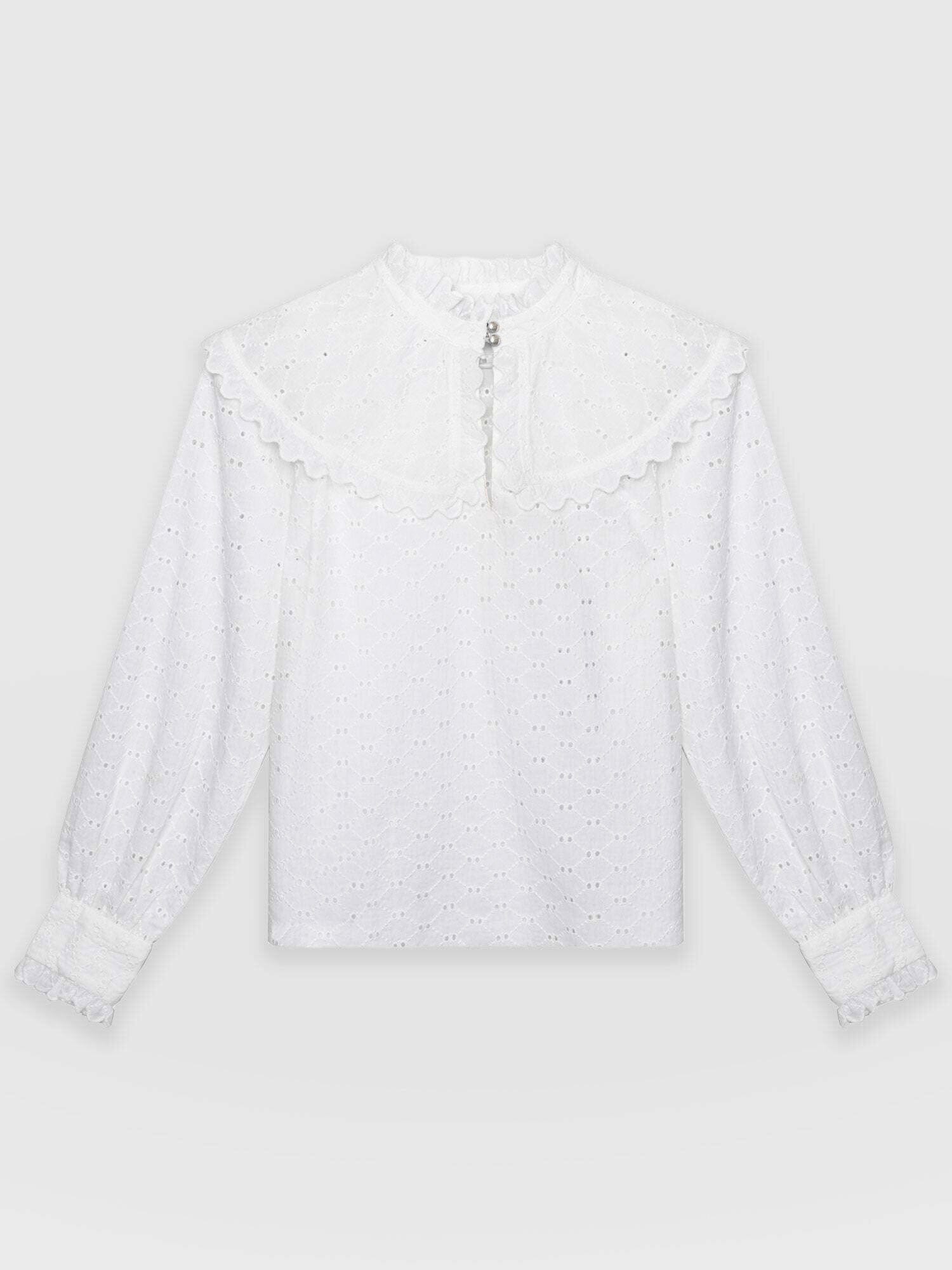 Courtney Collar Blouse - White